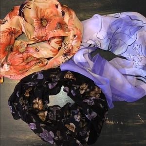 3 Floral Scarves